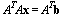 `*`(`^`(A, T), `*`(A, `*`(x))) = `*`(`^`(A, T), `*`(b))